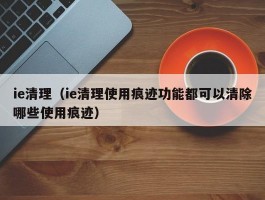 ie清理（ie清理使用痕迹功能都可以清除哪些使用痕迹）