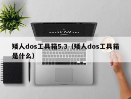 矮人dos工具箱5.3（矮人dos工具箱是什么）