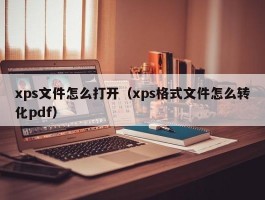 xps文件怎么打开（xps格式文件怎么转化pdf）