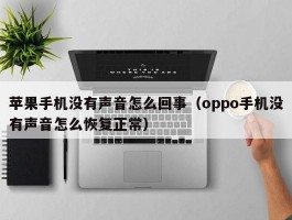 苹果手机没有声音怎么回事（oppo手机没有声音怎么恢复正常）