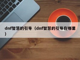 dnf智慧的引导（dnf智慧的引导在哪里）