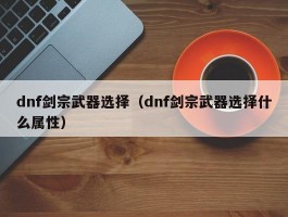 dnf剑宗武器选择（dnf剑宗武器选择什么属性）