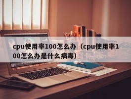 cpu使用率100怎么办（cpu使用率100怎么办是什么病毒）