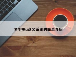 老毛桃u盘装系统的简单介绍