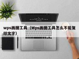 wps画图工具（Wps画图工具怎么不能复印文字）