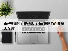 dnf强韧的亡灵结晶（dnf强韧的亡灵结晶在哪）