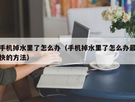 手机掉水里了怎么办（手机掉水里了怎么办最快的方法）