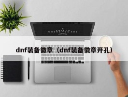 dnf装备徽章（dnf装备徽章开孔）