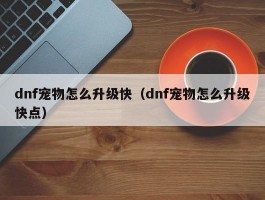 dnf宠物怎么升级快（dnf宠物怎么升级快点）