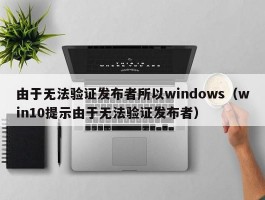 由于无法验证发布者所以windows（win10提示由于无法验证发布者）